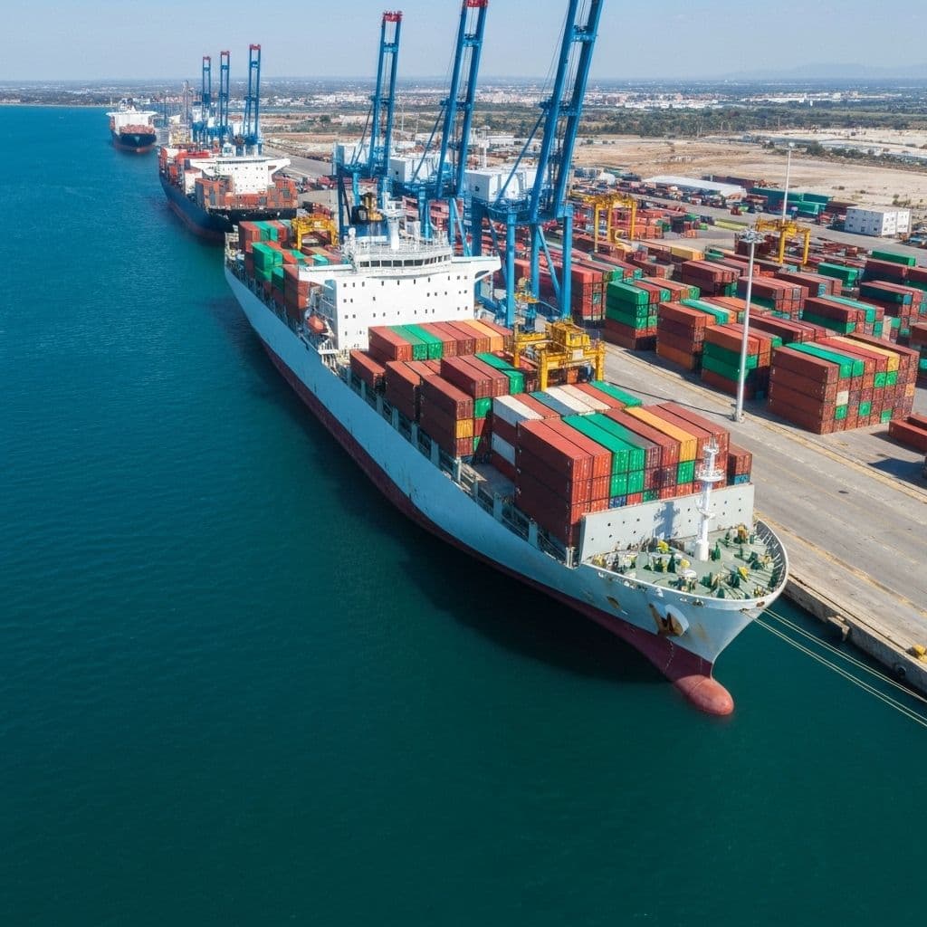 Buque de carga navegando